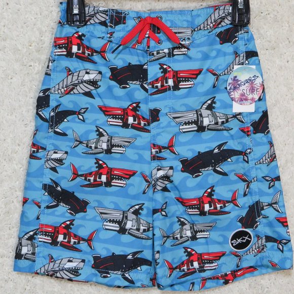 Skechers* Youth Surf Netted 2-Pocket Draw String Swimsuit‎ Size~ 14 - Picture 1 of 10